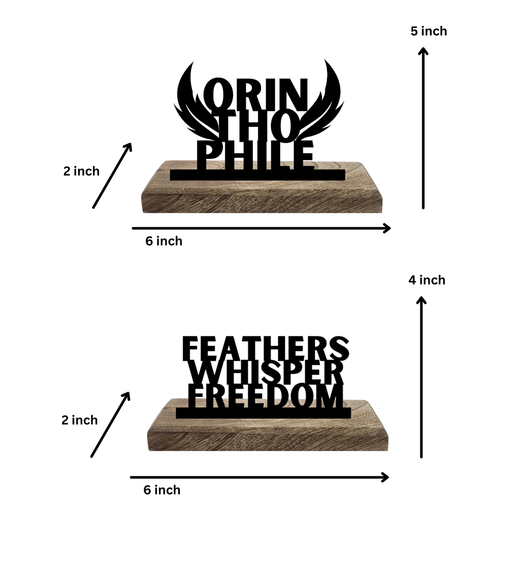 Orinthophile Set of 2 Table Décor