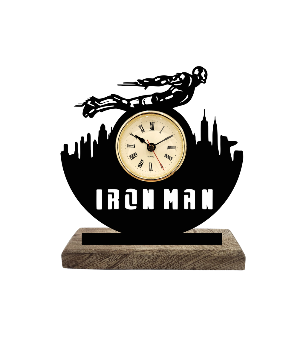 Iron Man Marvel Black Table Clock