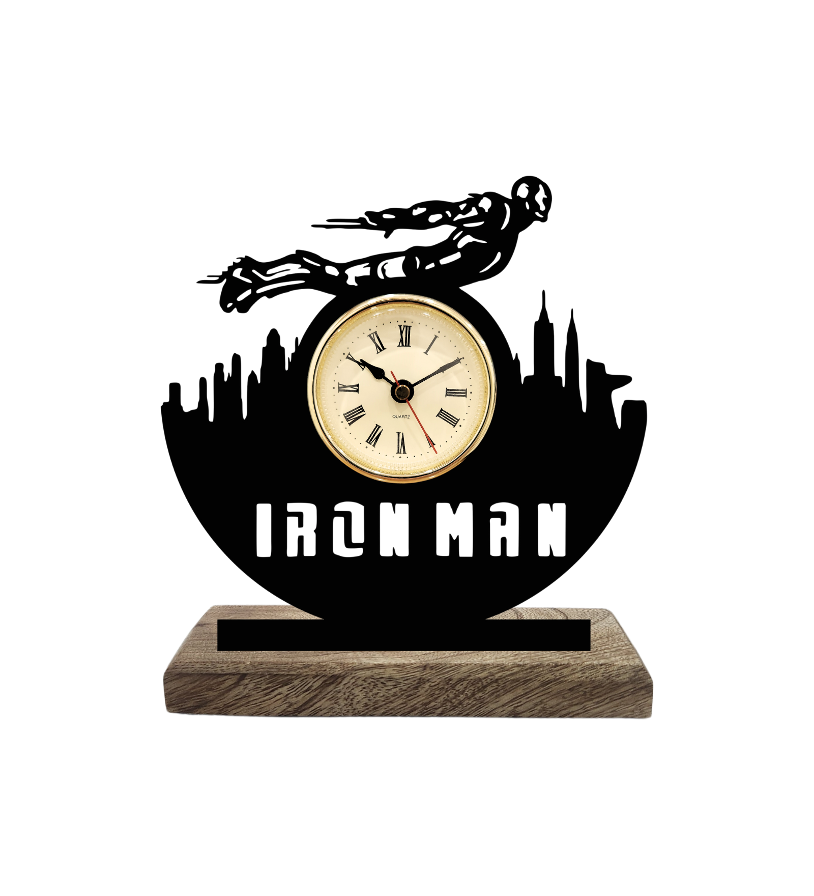 Iron Man Marvel Black Table Clock