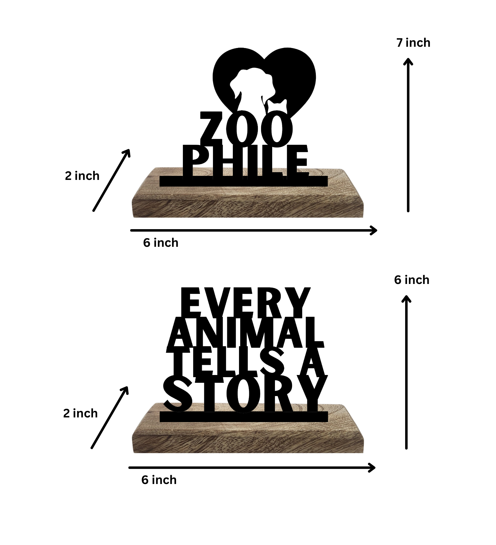 Zoophile Set of 2 Table Décor