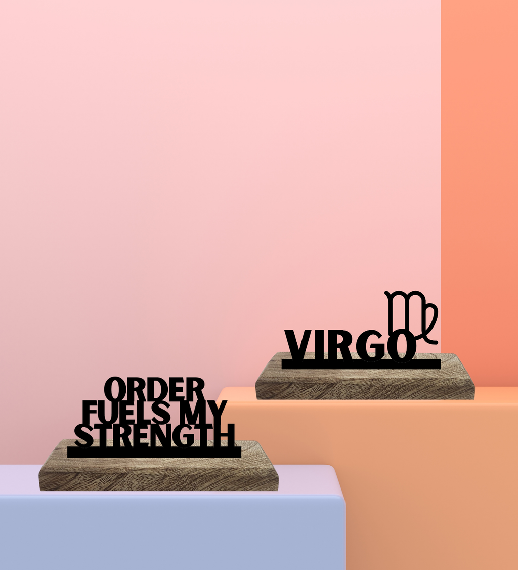 Virgo Sun Sign Set of 2 Table Décor