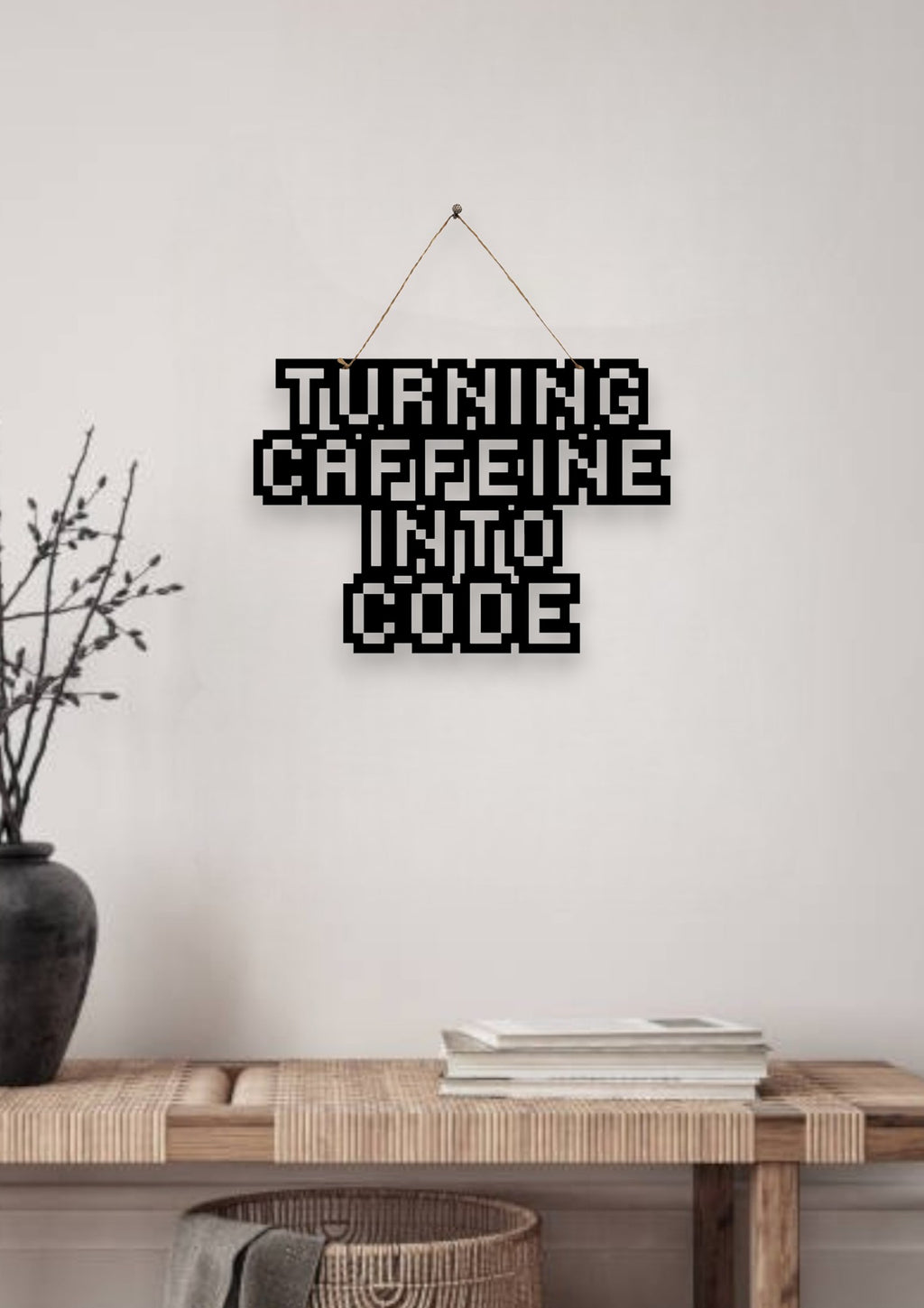 Turning Caffeine Into Code Metal Hanging