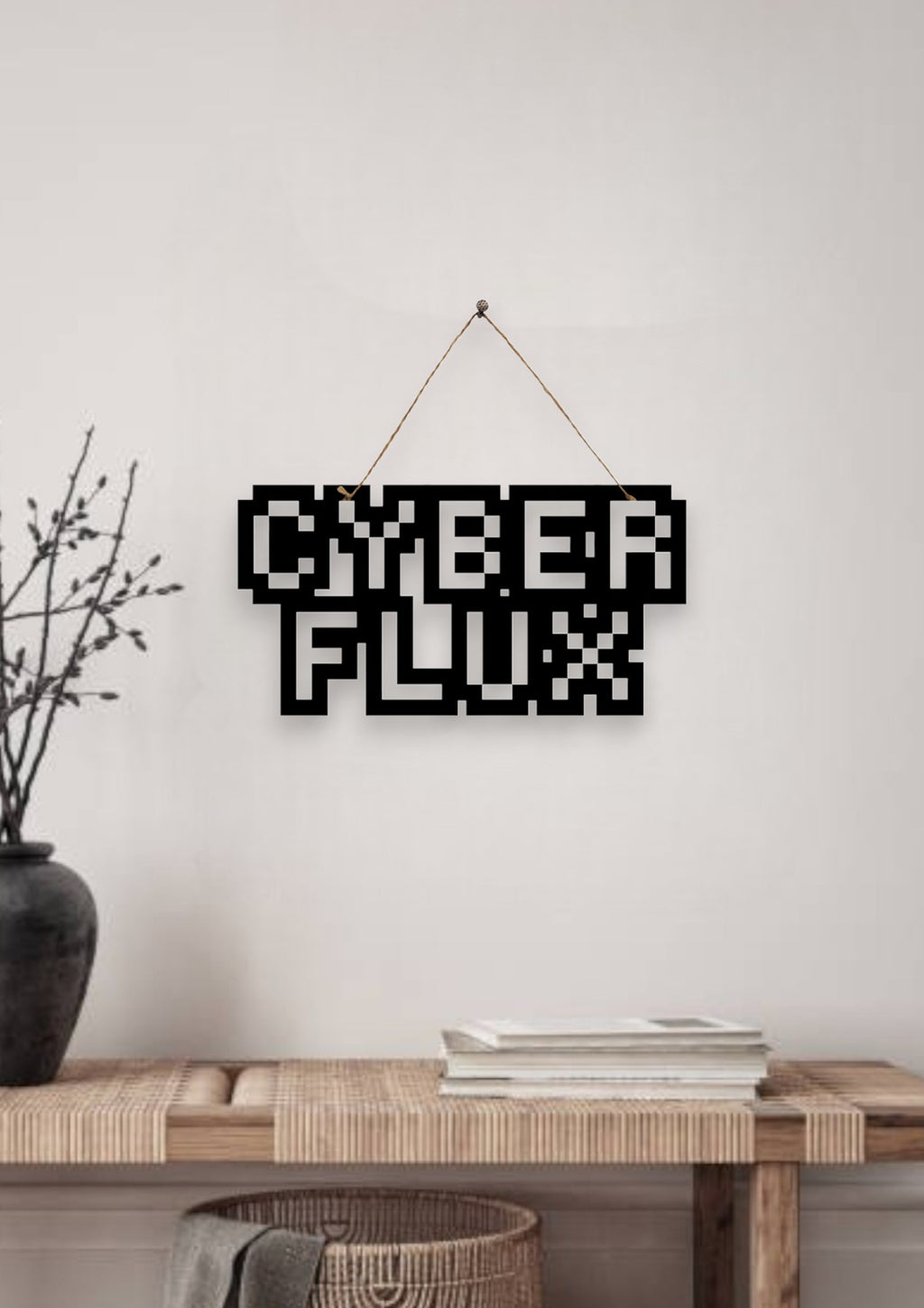 Cyber flux Metal Hanging