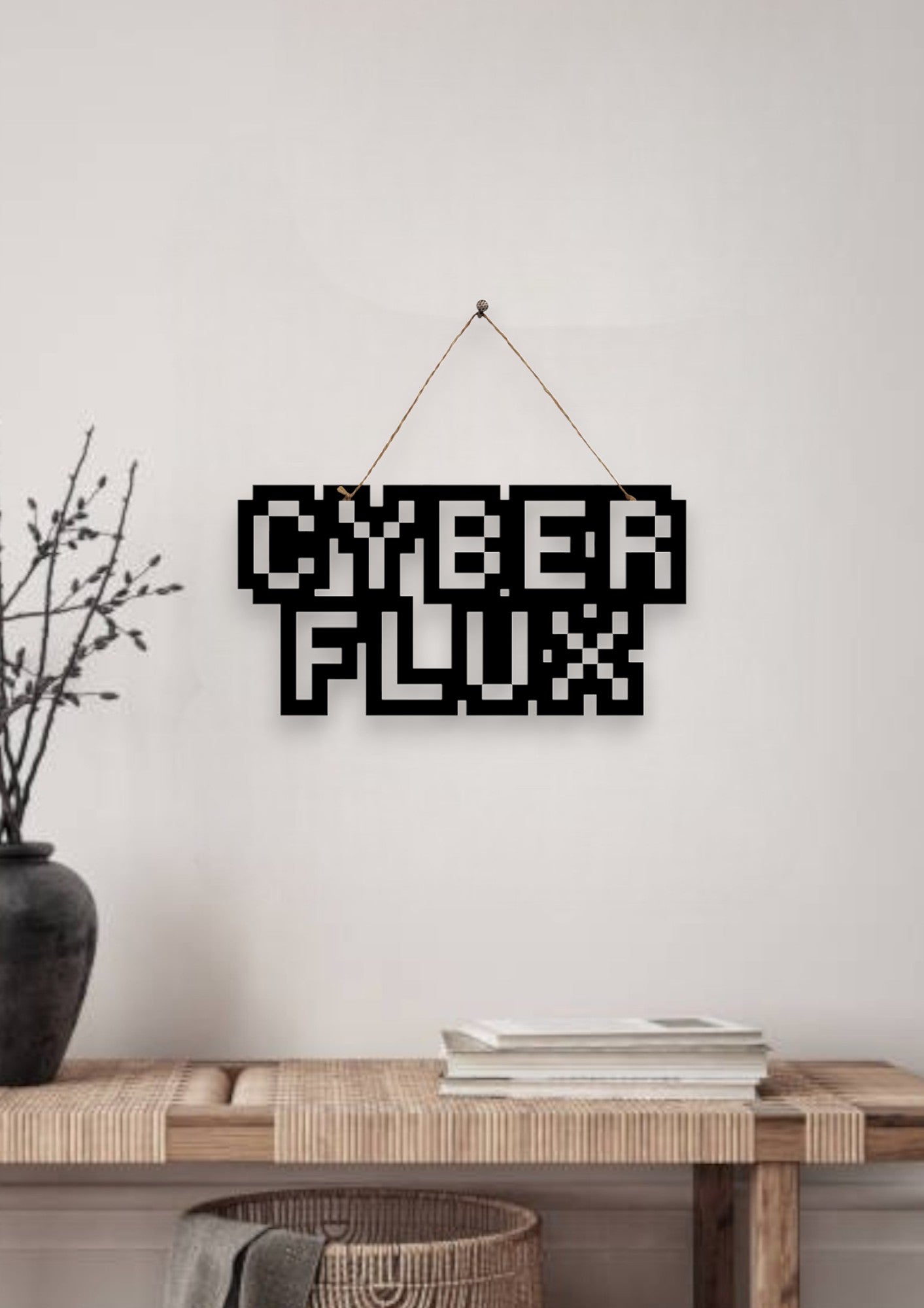 Cyber flux Metal Hanging