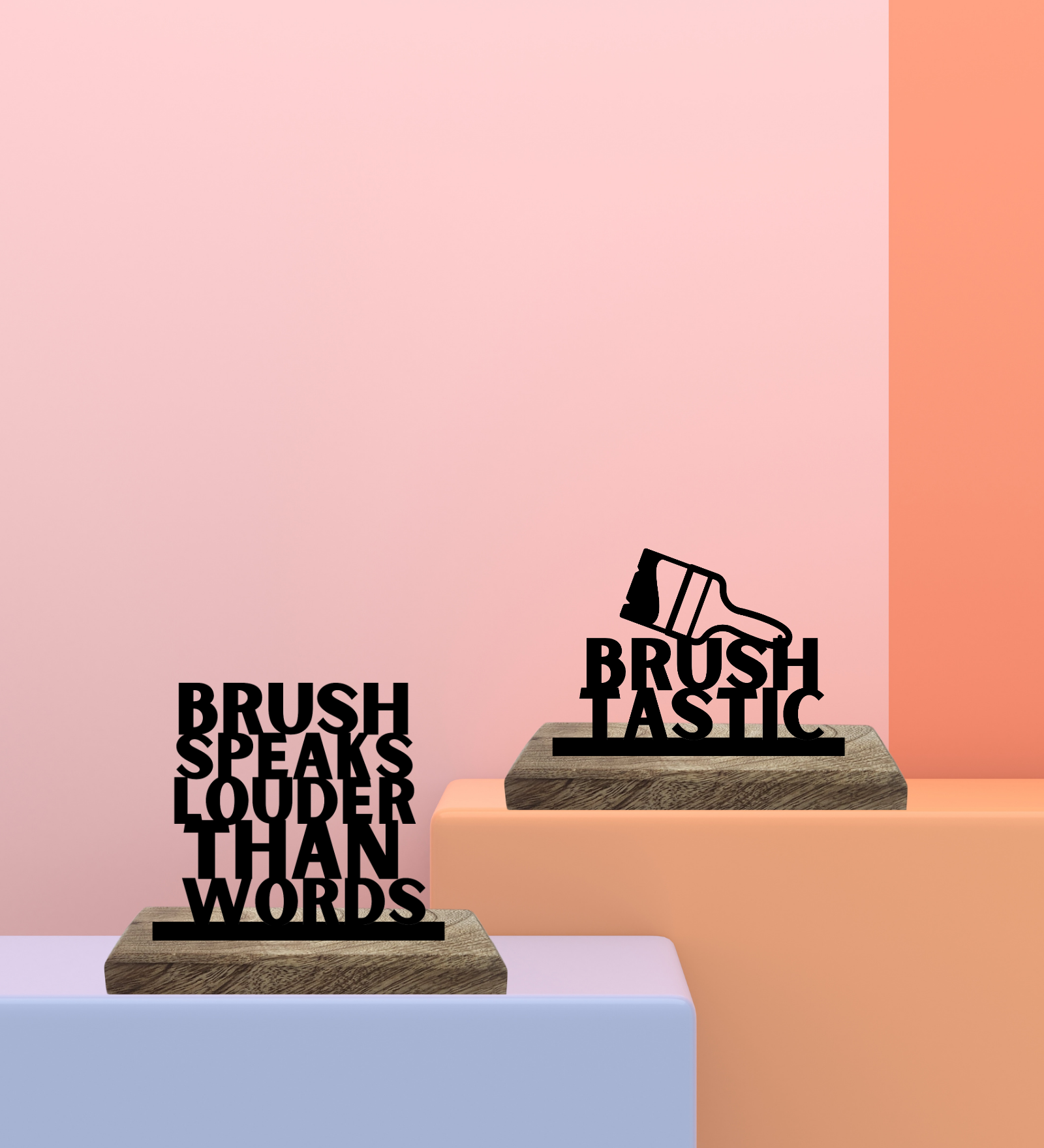 Brush-tastic Set of 2 Table Décor