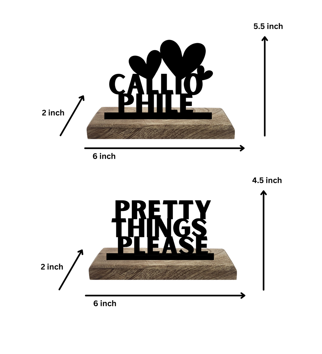 Calliophile Set of 2 Table Décor