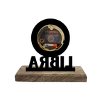 Libra Sun Sign Black Table Clock