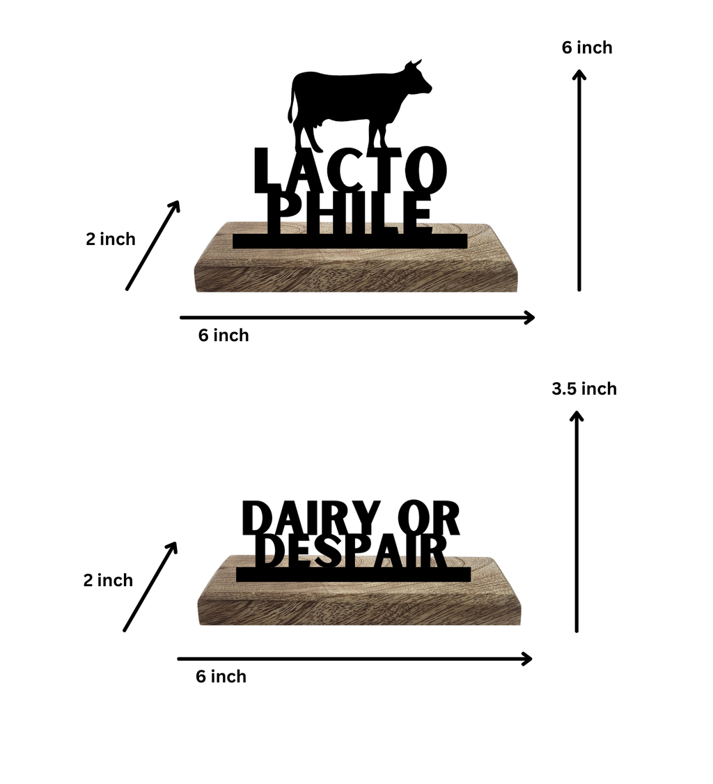 Lactophile Set of 2 Table Décor
