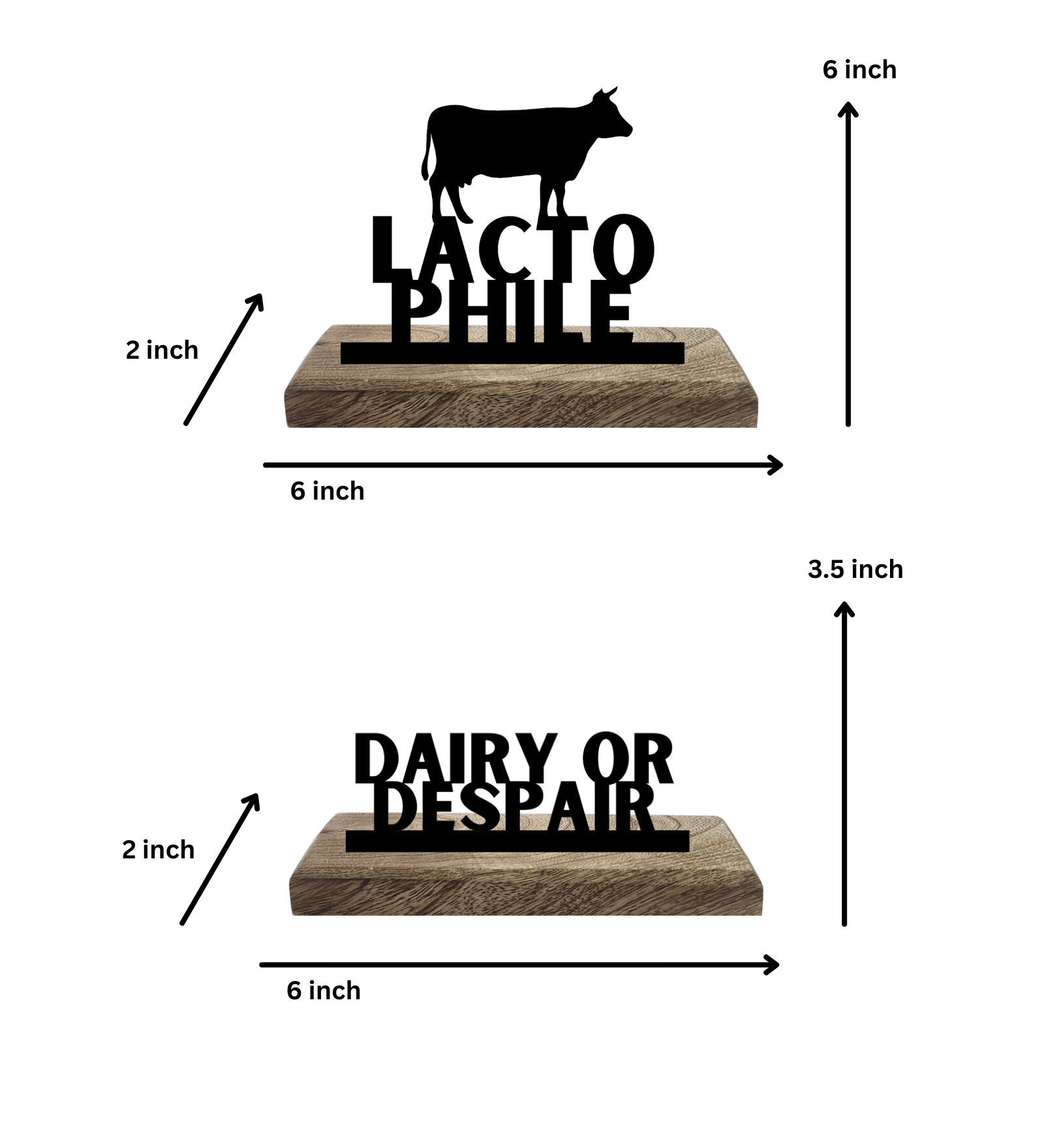 Lactophile Set of 2 Table Décor