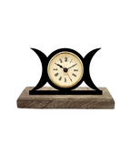 Moon Phases Black Table Clock
