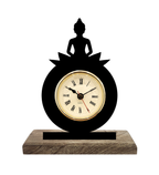 Buddha Meditation Black Table Clock