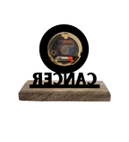 Cancer Sun Sign Black Table Clock