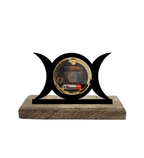 Moon Phases Black Table Clock
