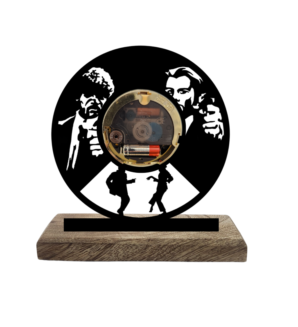 Pulp Fiction Black Table Clock