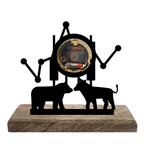 Stock Market Forces Black Table Clock