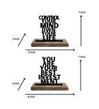 Mind and Mastery Set of 2 Table Décor