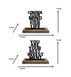 Mind and Mastery Set of 2 Table Décor