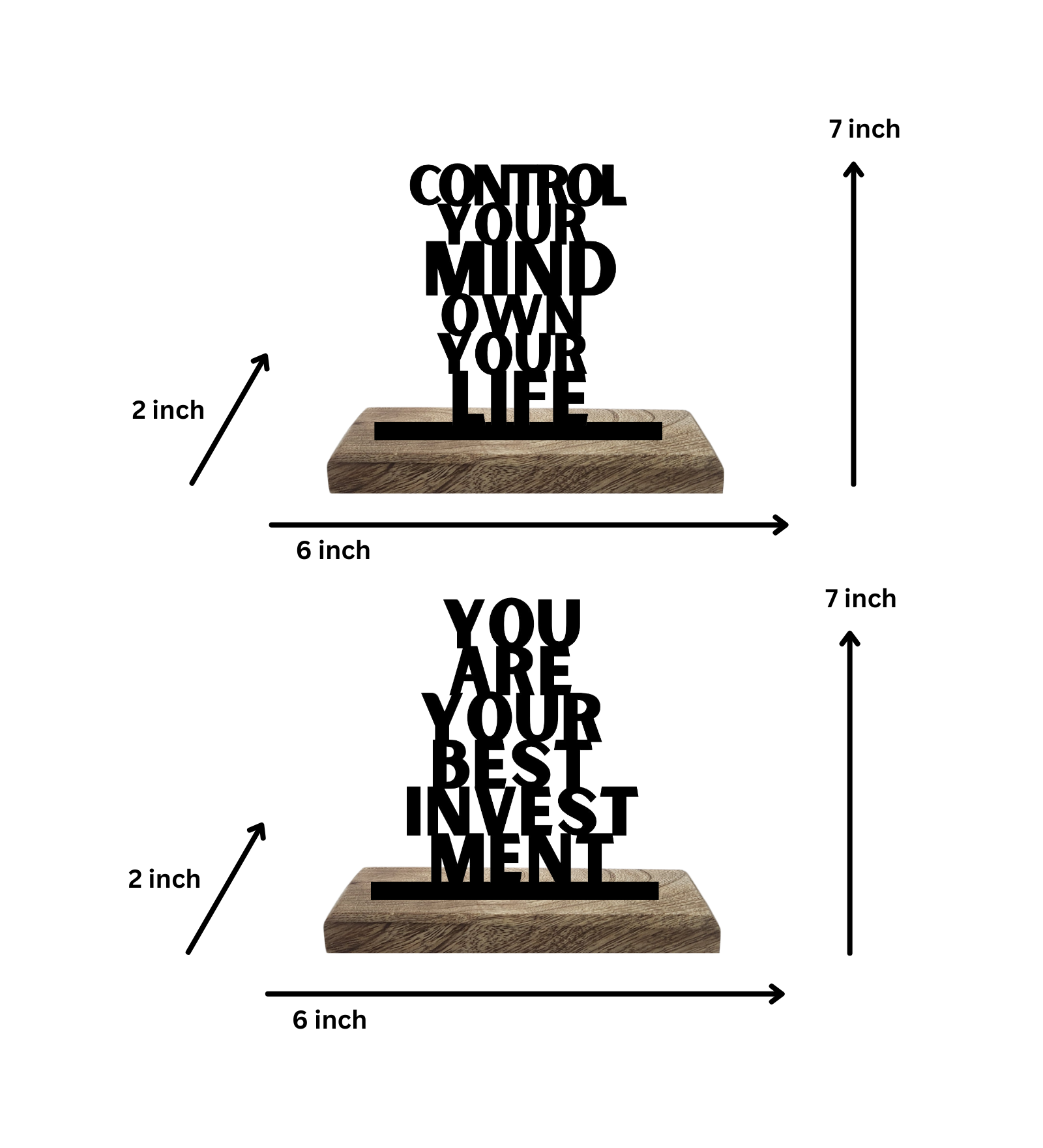 Mind and Mastery Set of 2 Table Décor
