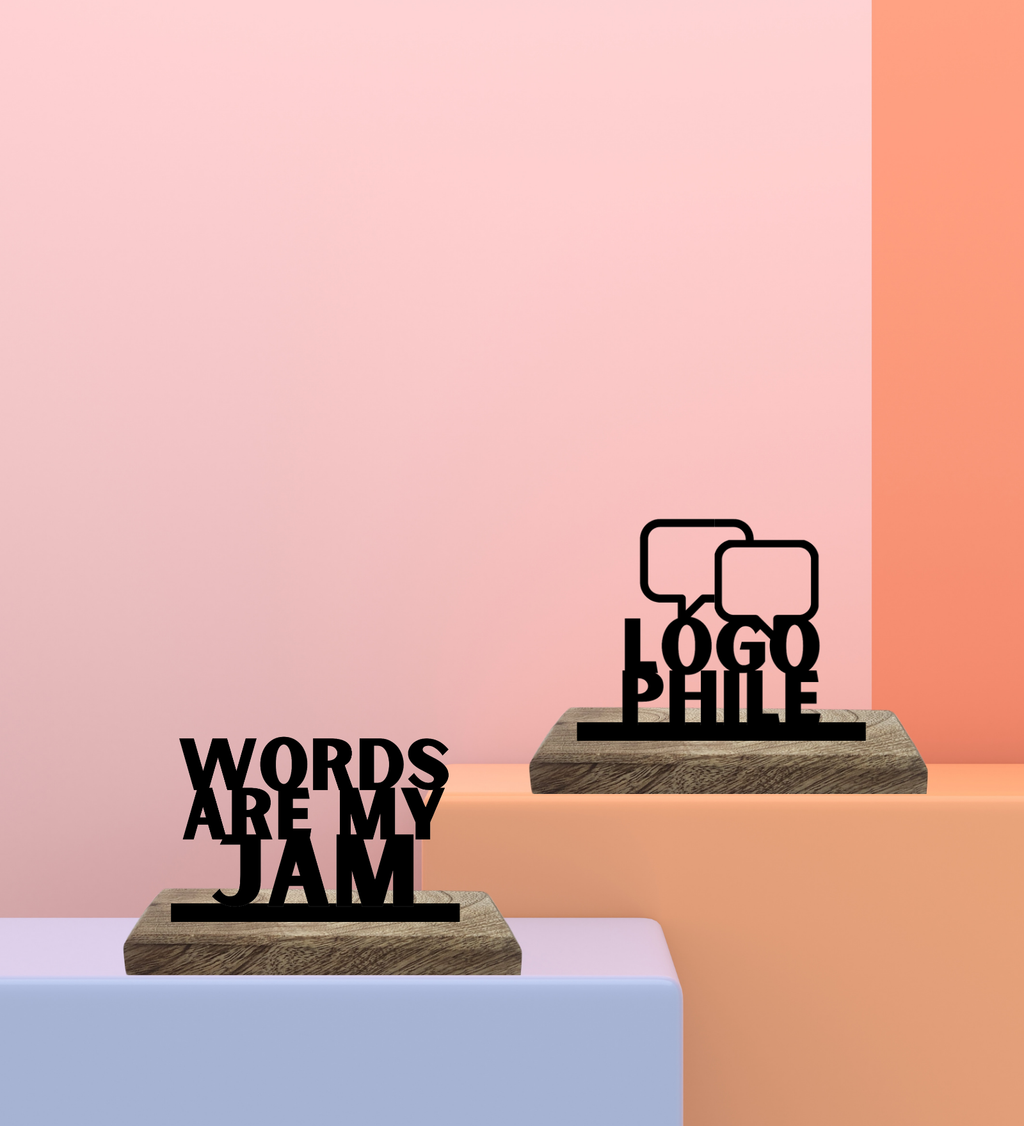 Logophile Set of 2 Table Décor