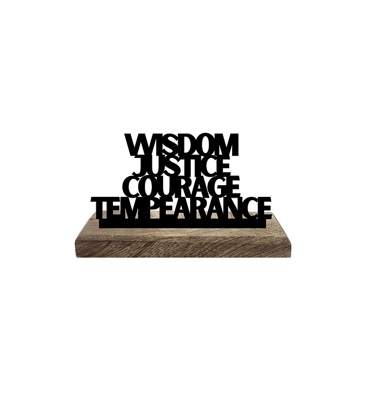 Stoic Virtues & Resilience Set of 2 Table Décor