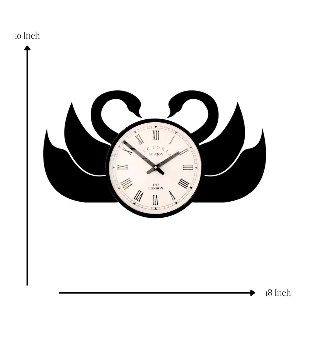 Swan Pair Wall Clock