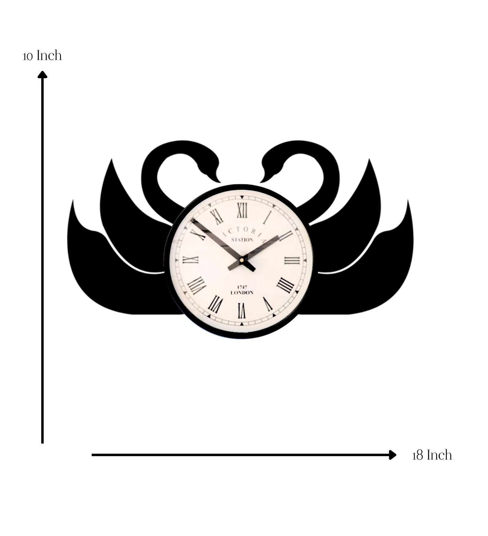Swan Pair Wall Clock