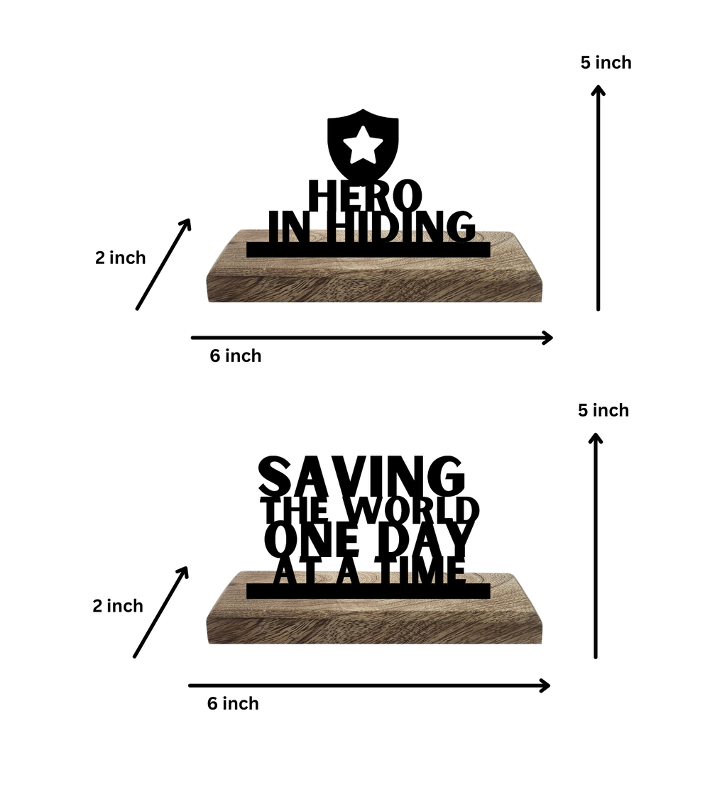 Hero in Hiding Set of 2 Table Décor