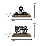 Hero in Hiding Set of 2 Table Décor