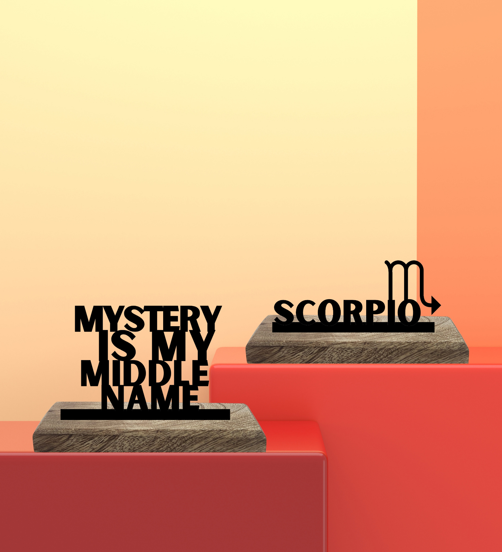 Scorpio Sun Sign Set of 2 Table Décor