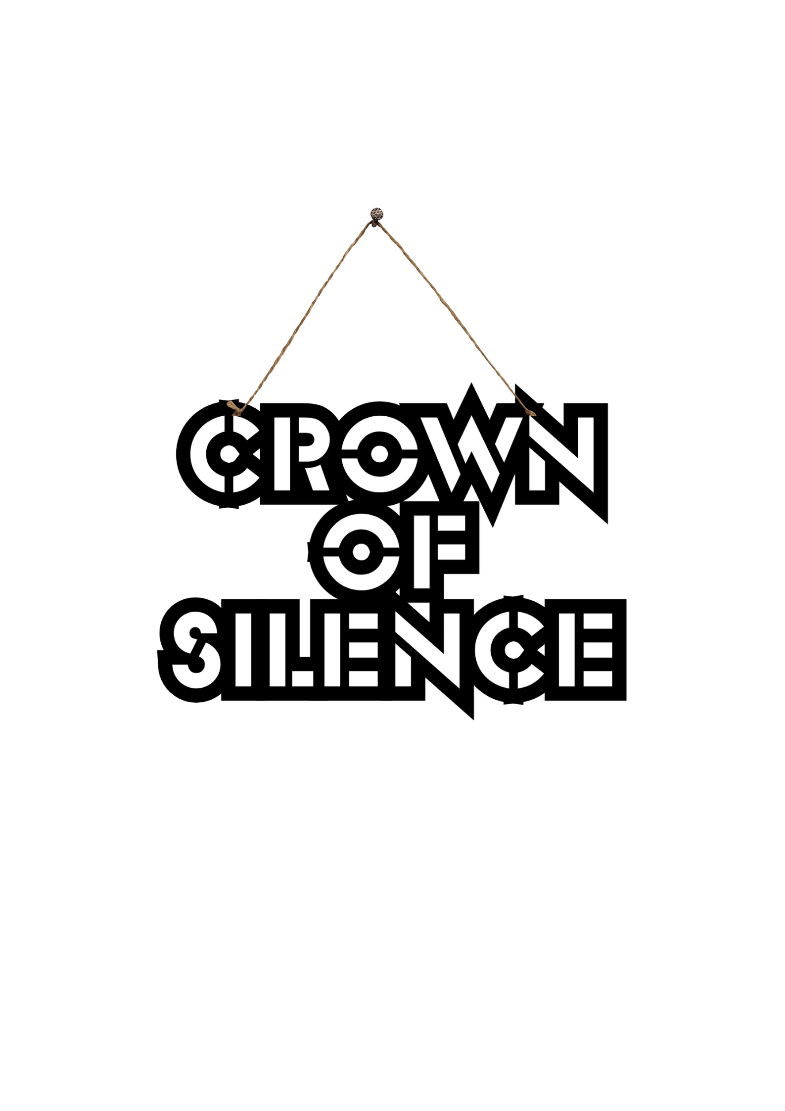 Crown of Silence Metal Hanging