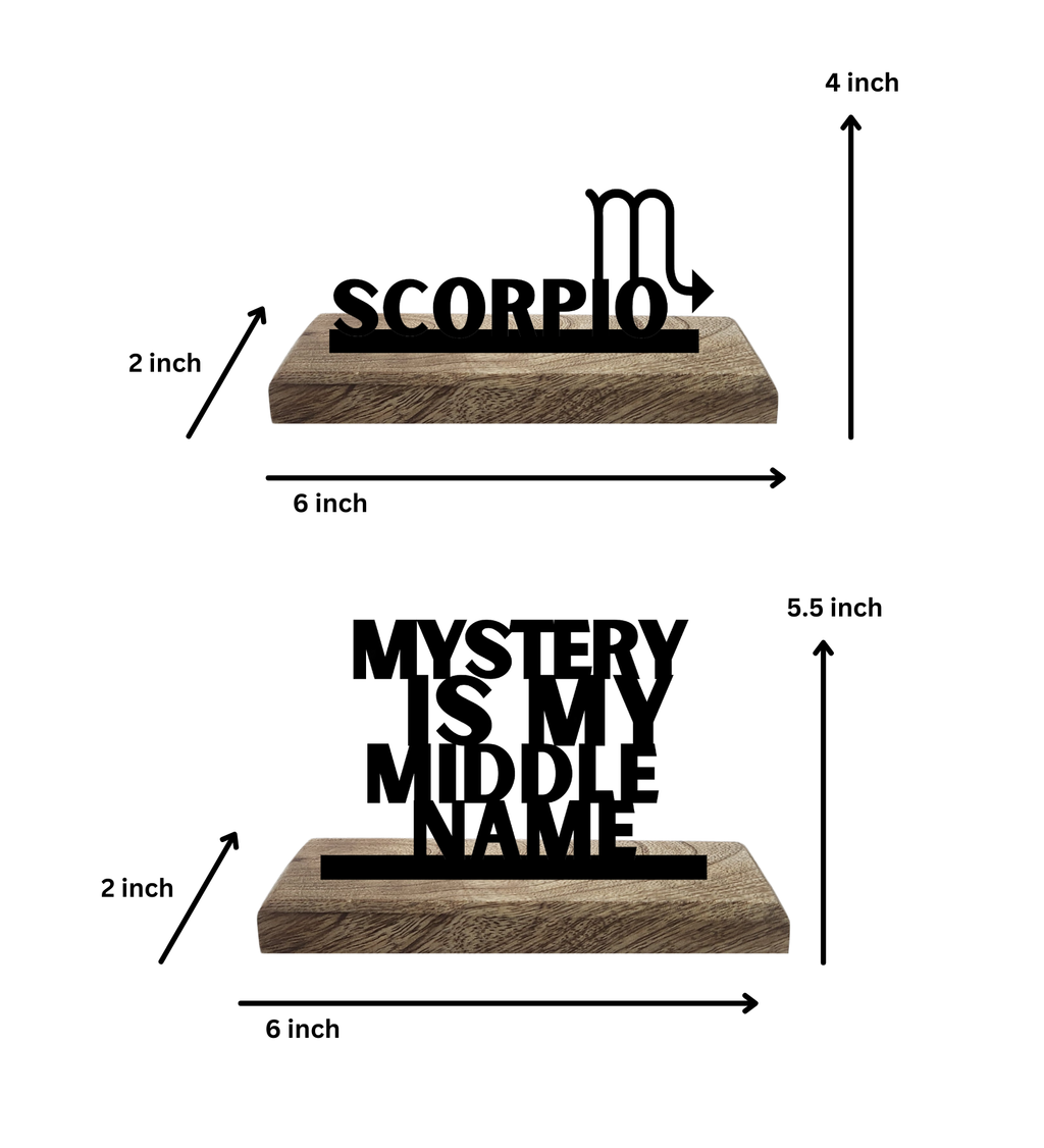 Scorpio Sun Sign Set of 2 Table Décor