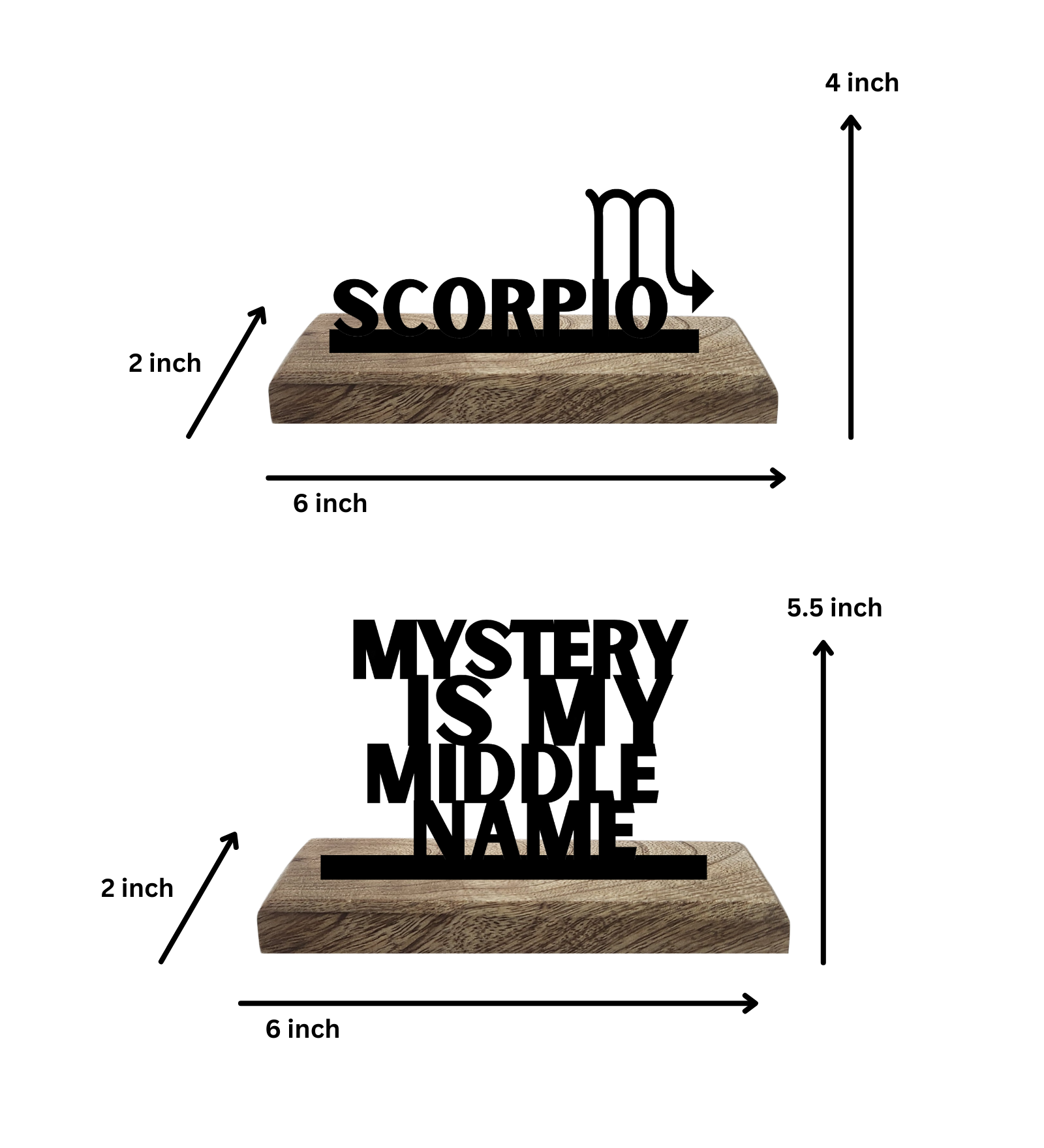 Scorpio Sun Sign Set of 2 Table Décor