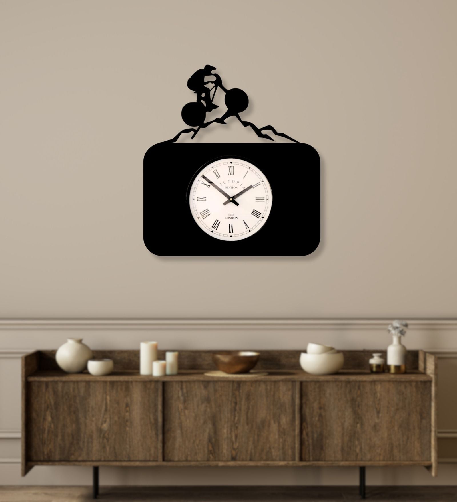 Mountain Biker Wall Clock