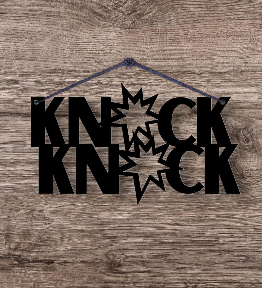 Knock Knock Metal Hanging