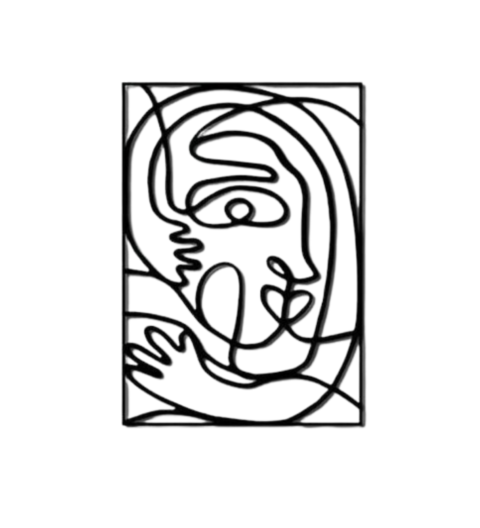 Abstract Cubist Face