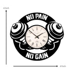 No Pain No Gain Gym Wall Clock