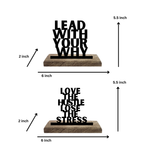 Purpose and Power Set of 2 Table Décor