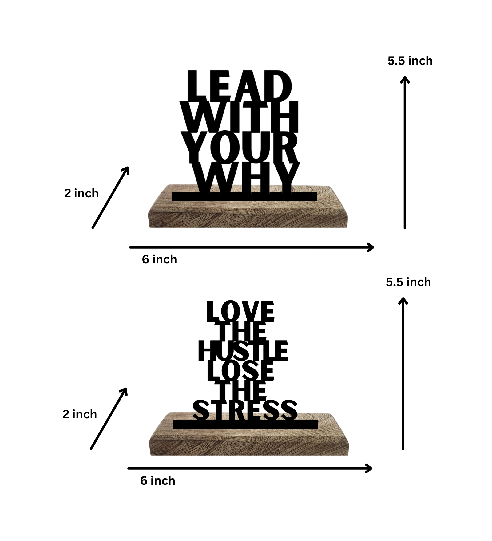 Purpose and Power Set of 2 Table Décor