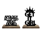 Assertive Empowerment Set of 2 Table Décor