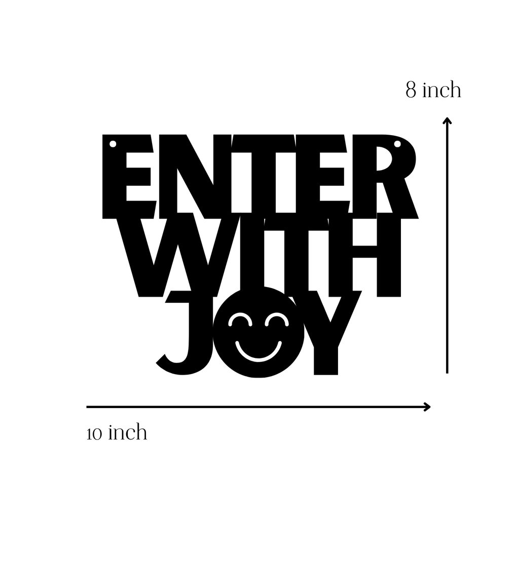 Enter With Joy Metal Hanging