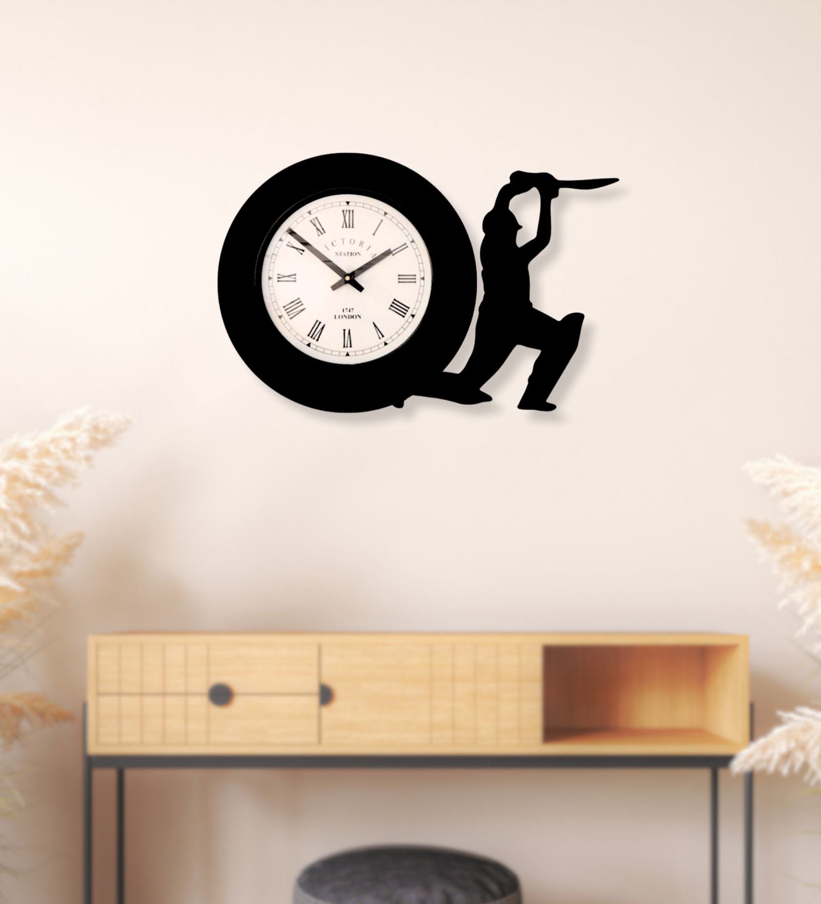 Cricketer Wall Clock