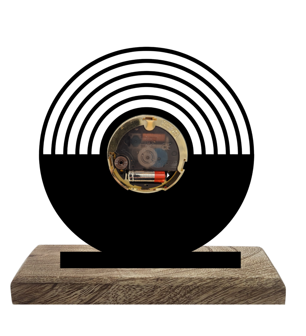 Bauhaus Spiral Black Table Clock