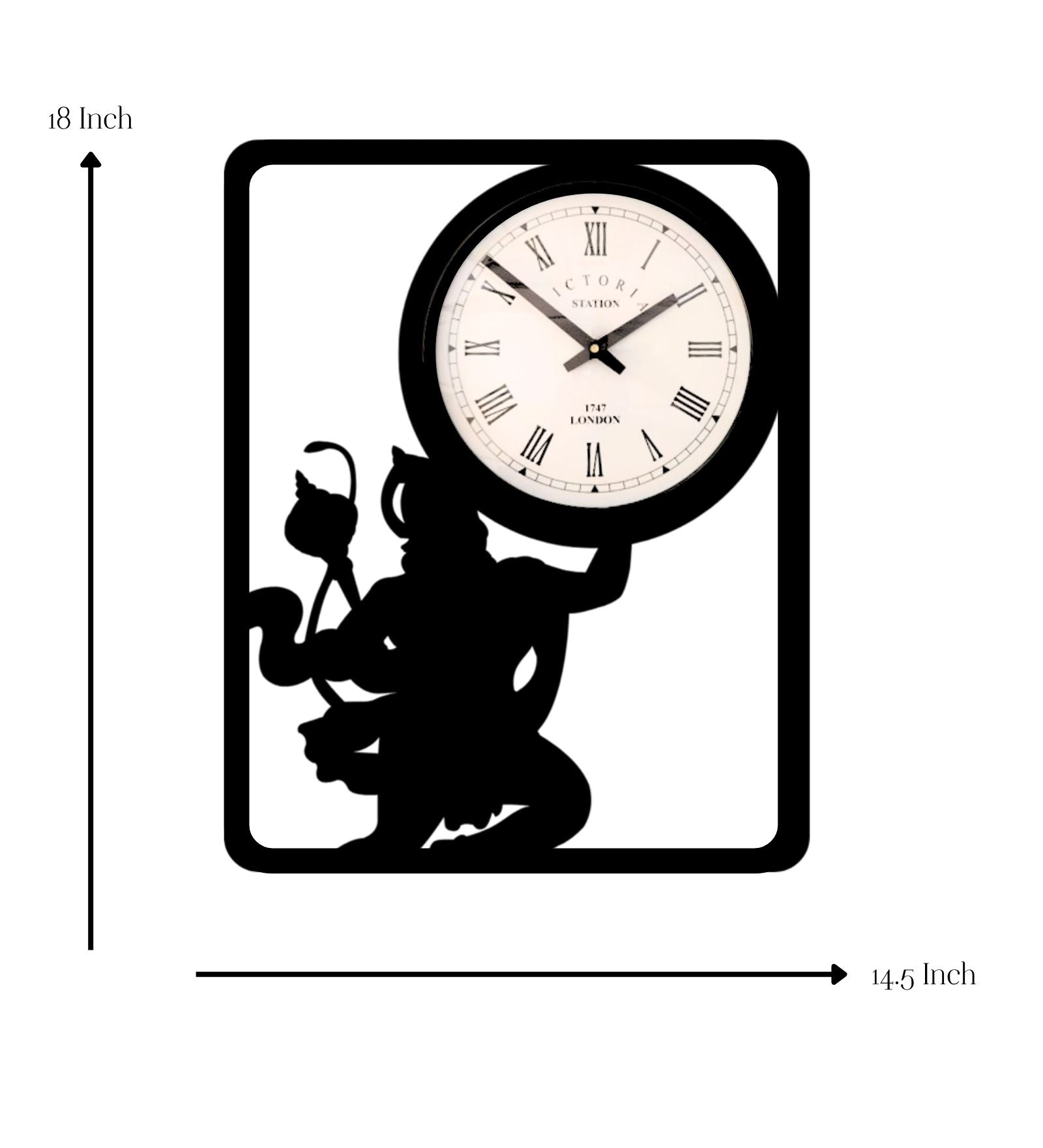 Lord Hanuman Wall Clock