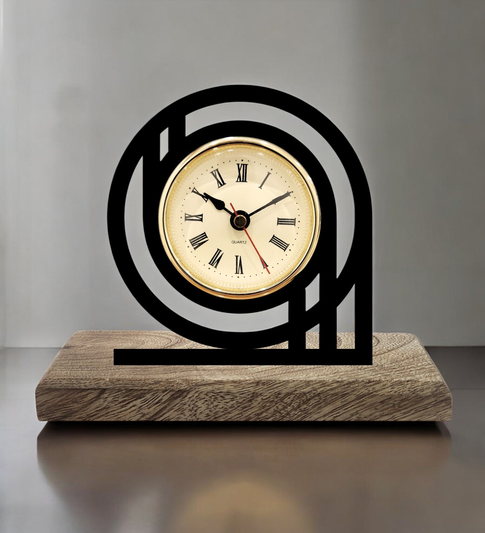 Modern Designer Black Table Clock