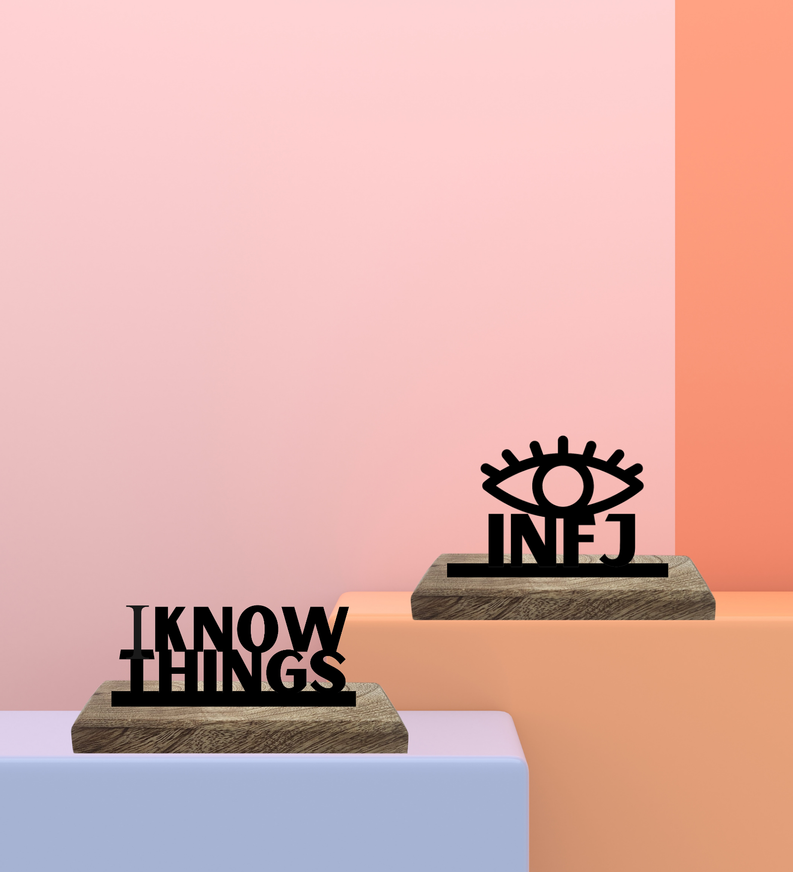 INFJ Myers Briggs Set of 2 Table Décor