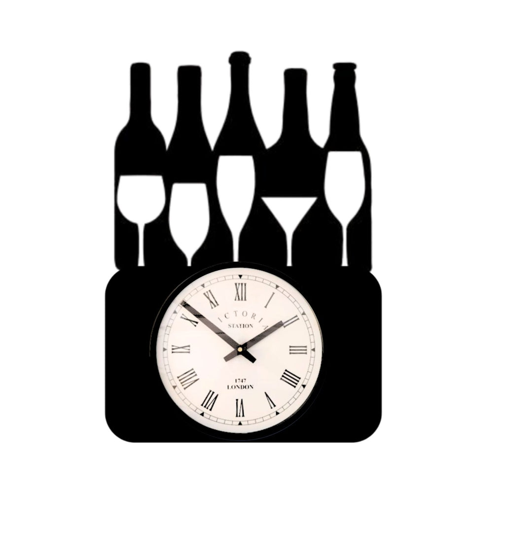 Glass of Wine Wall Clock