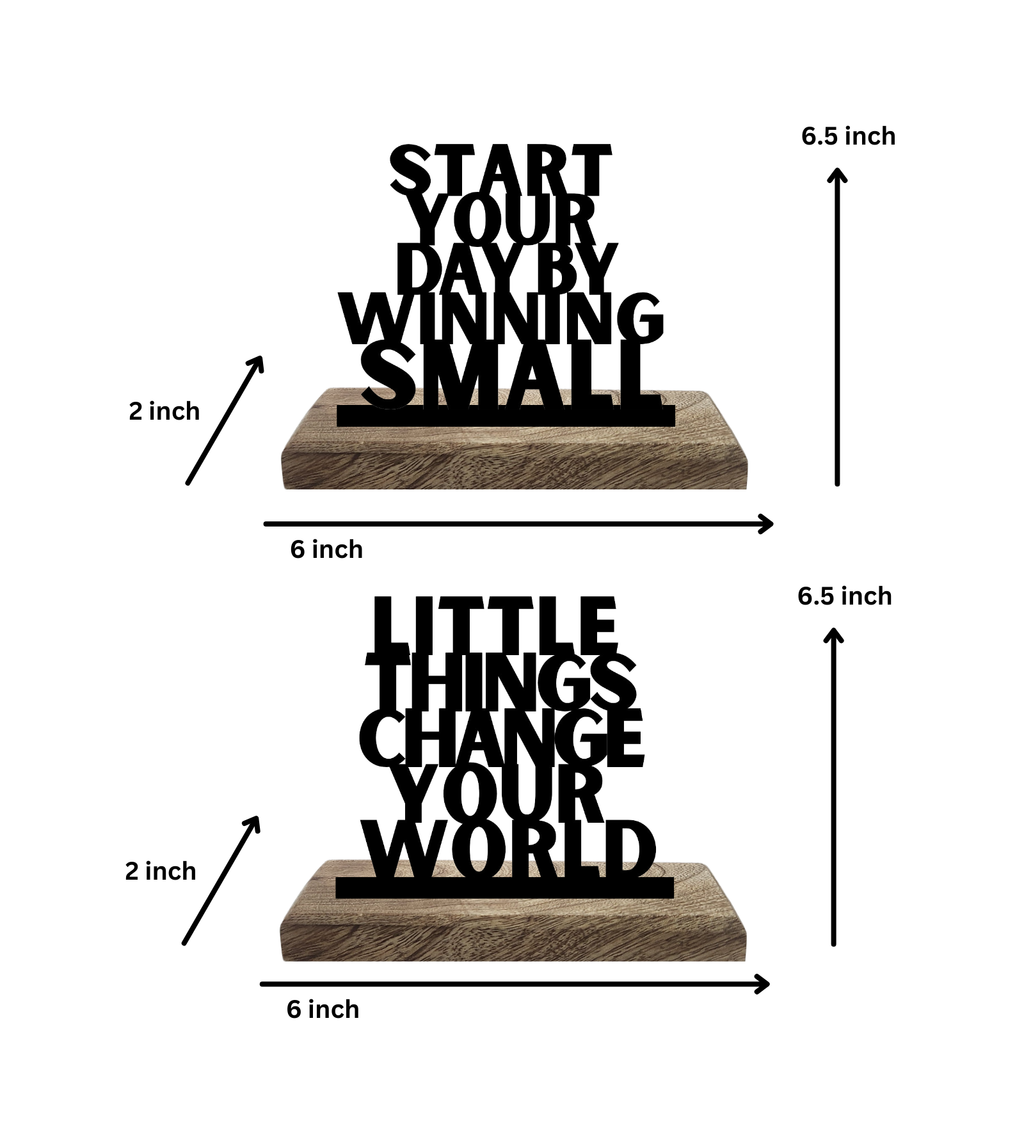 Success Starts Small Set of 2 Table Décor