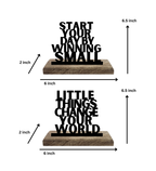Success Starts Small Set of 2 Table Décor