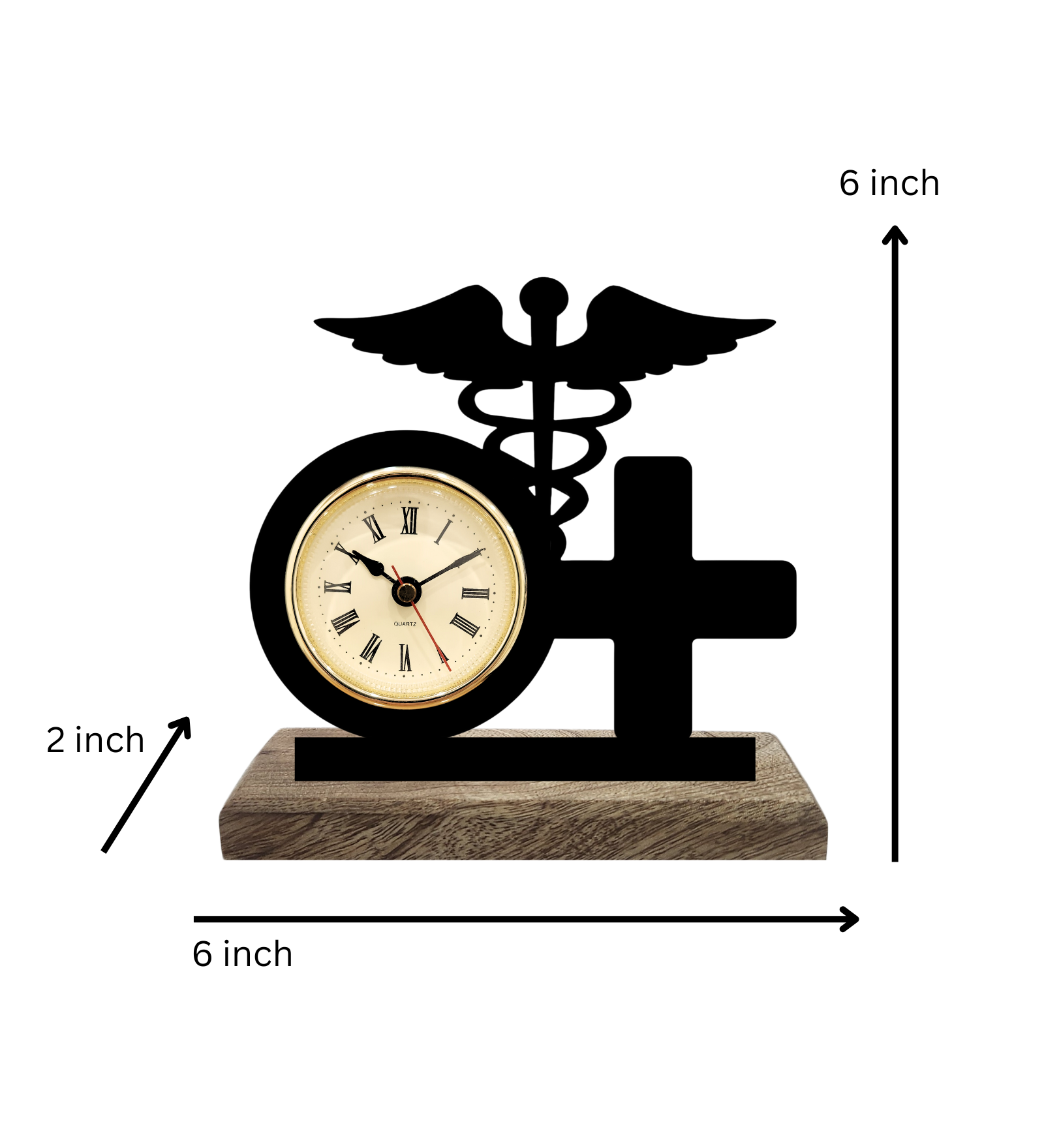 Doctor Black Table Clock