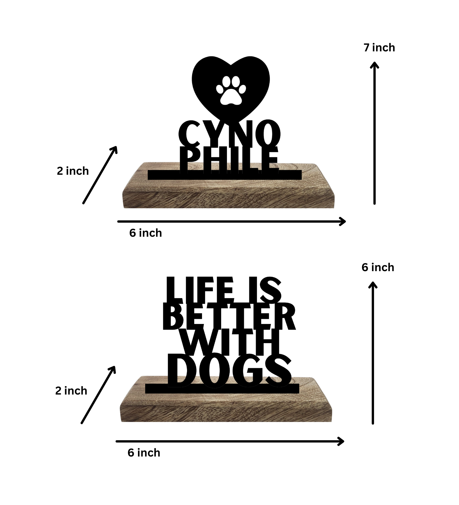 Cynophile Set of 2 Table Décor